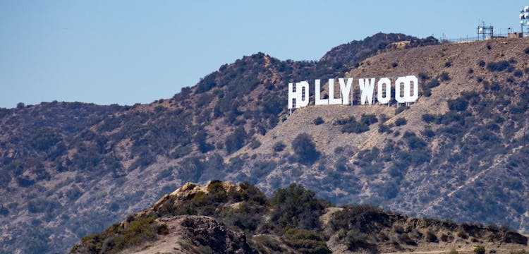 The Famous Hollywood Sign On Mount Lee In Los Angeles California, USA