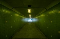 Green Tiled Hallway