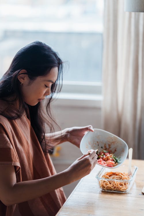 Woman Preparing Food