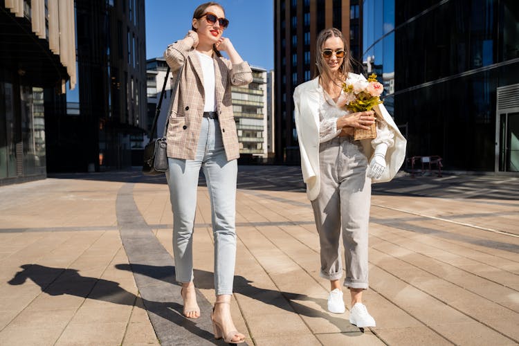 A Two Women Walking Together