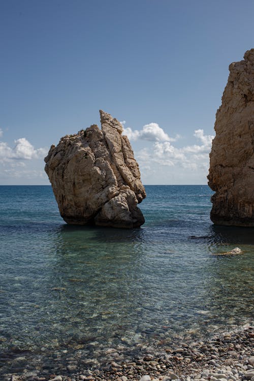 Foto profissional grátis de à beira-mar, Chipre, formação rochosa