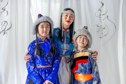 Family in Traditional Clothes