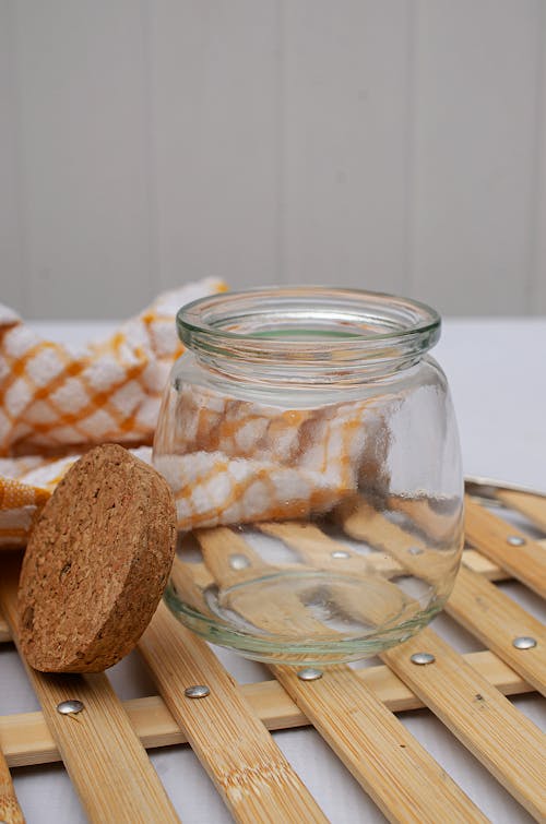 Glass jar with Cork Lid