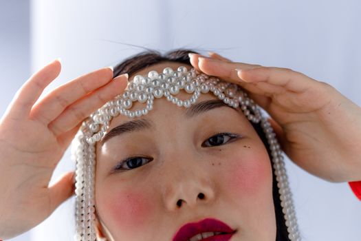Woman With Silver Studded Crown