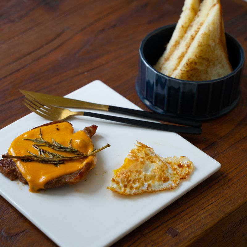 Greek Egg and Cheese Saganaki with Lemon Sauce
