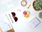 美观的办公用品和生活用品包括仙人掌、杏花蛋和太阳镜