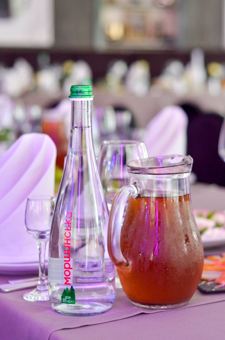 Drinks On Table In Restaurant