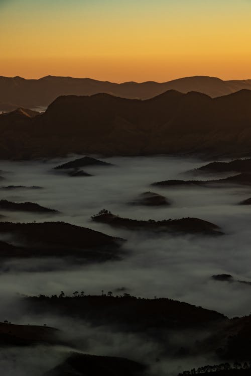 丘陵, 垂直拍摄, 山 的 免费素材图片