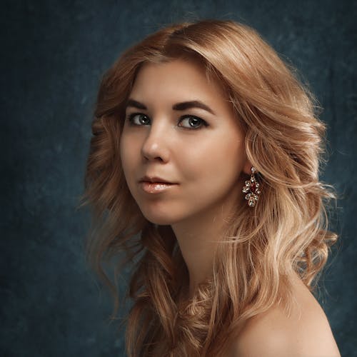 Blonde Woman with Elegant Hairstyle