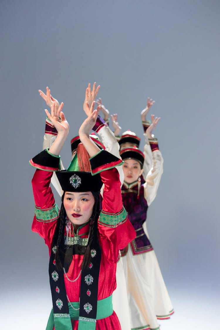 Women In Their Traditional Clothes Dancing