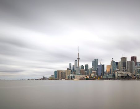 Stunning skyline of Toronto with the iconic CN Tower and modern architecture.