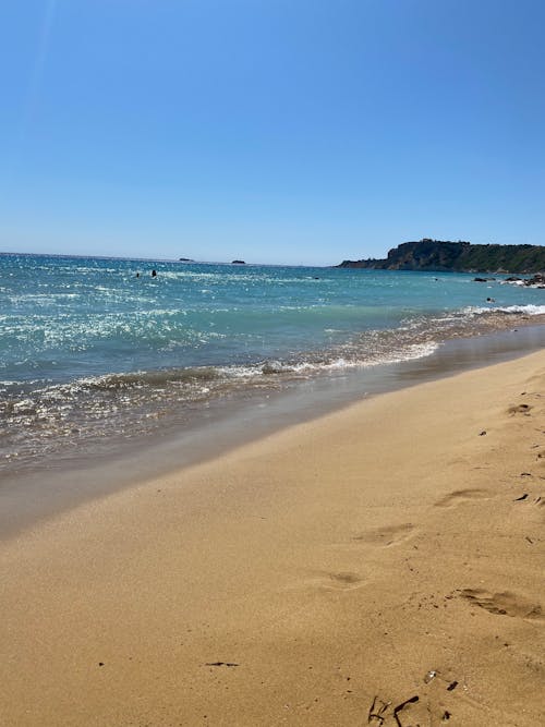 Free stock photo of beach sand, greece Stock Photo