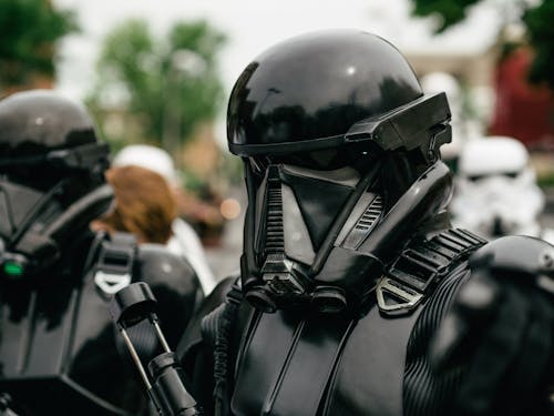 Person in Black Helmet