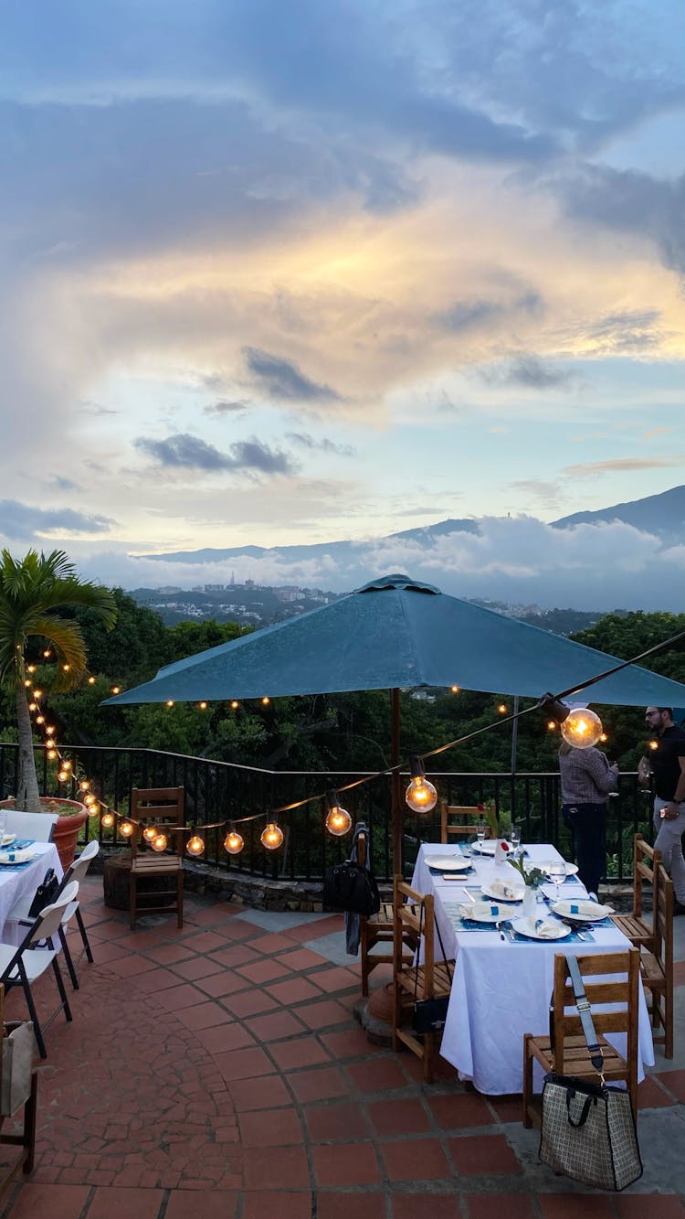 Tables And Chairs On The Terrace