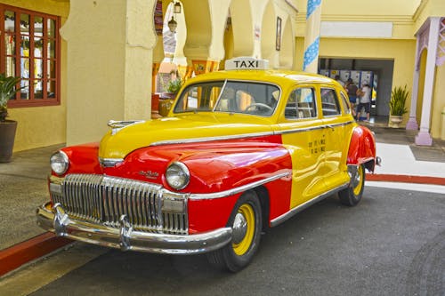 Free stock photo of 1949 chrysler de soto taxi