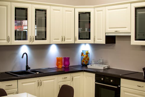 Free White Kitchen Cabinet Stock Photo