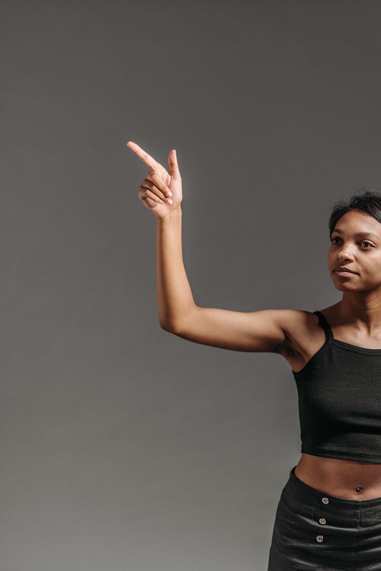 A Woman Pointing Her Finger