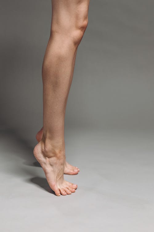 A Person Tiptoeing