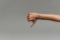 Persons Left Hand With White Background