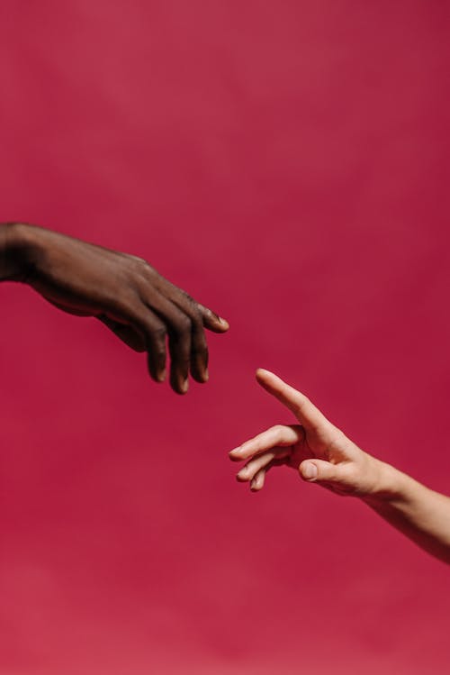 Foto stok gratis jari, konseptual, latar belakang merah