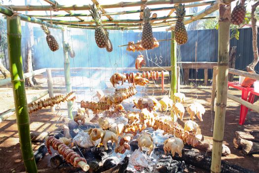 Brown and White Mushrooms on Display