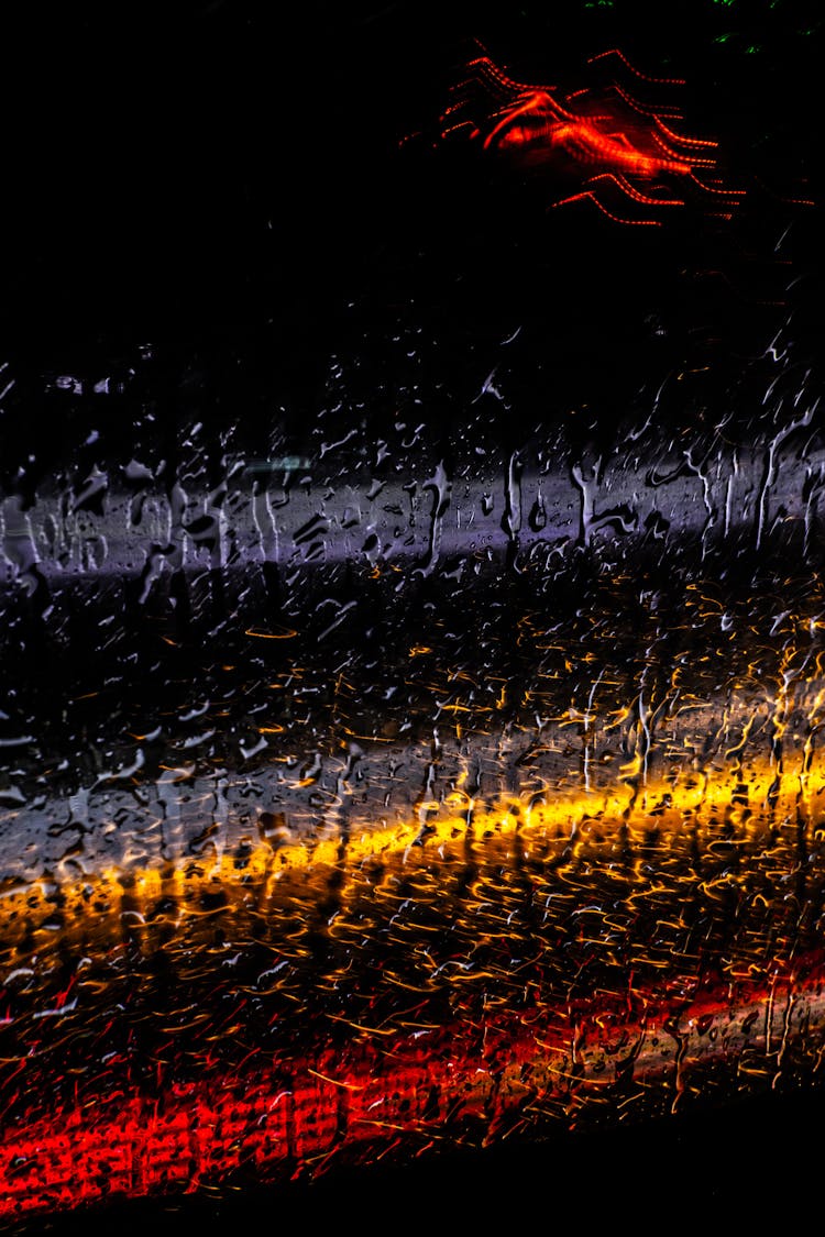 Water Droplets On Glass Window