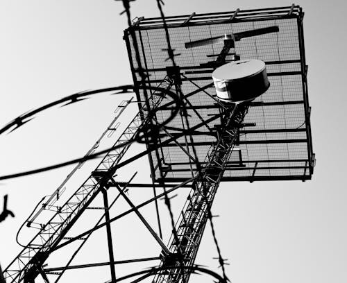 Low Angle View of a Transmission Tower