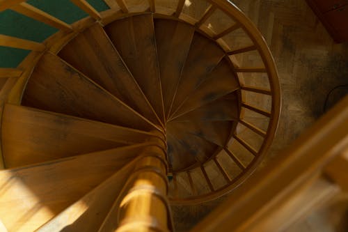 Wooden Spiral Staircase