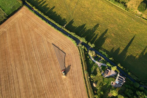 An Aerial Shot of an Agricultural Field