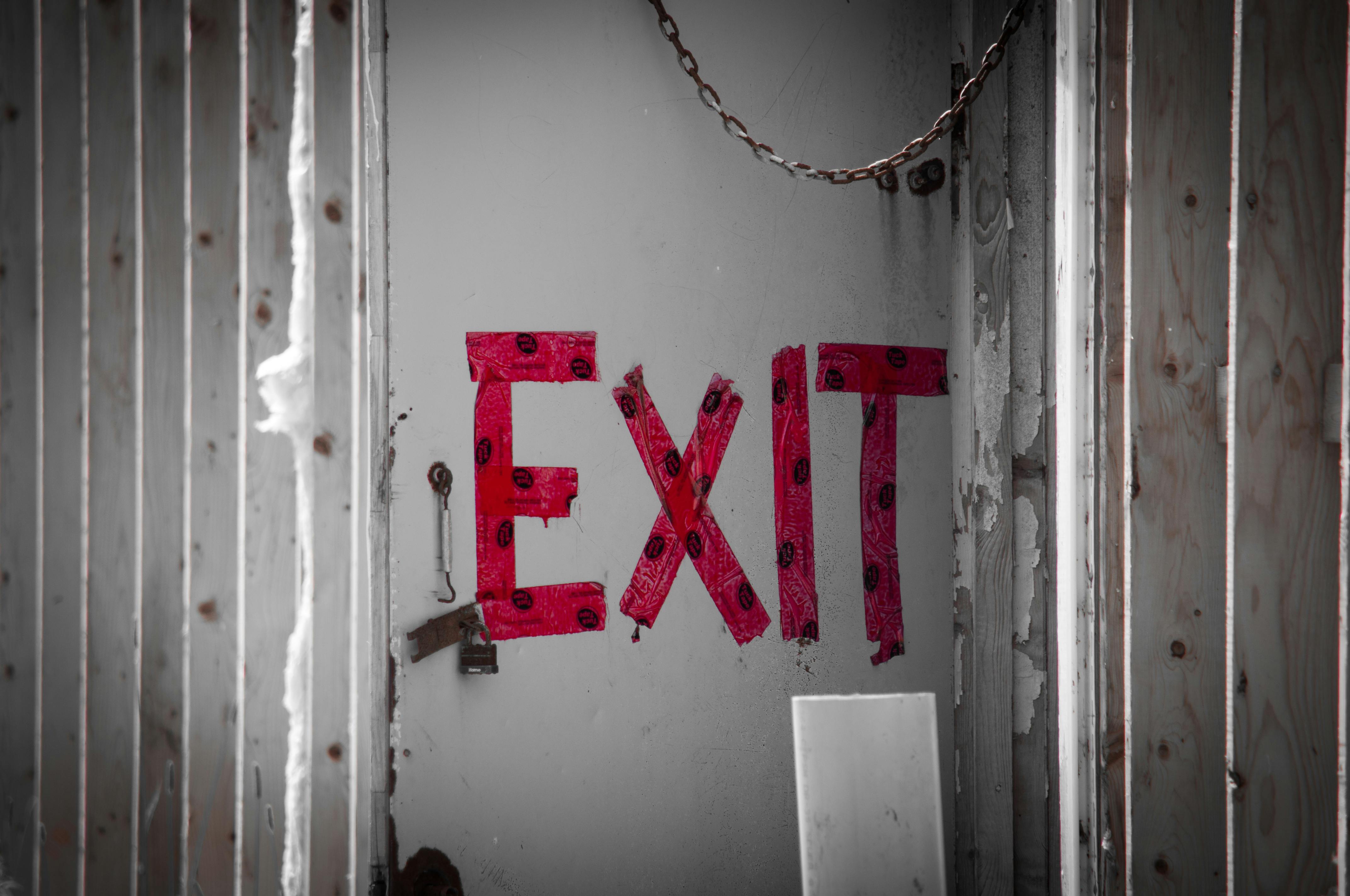 Free stock photo of abandoned building, door, exit
