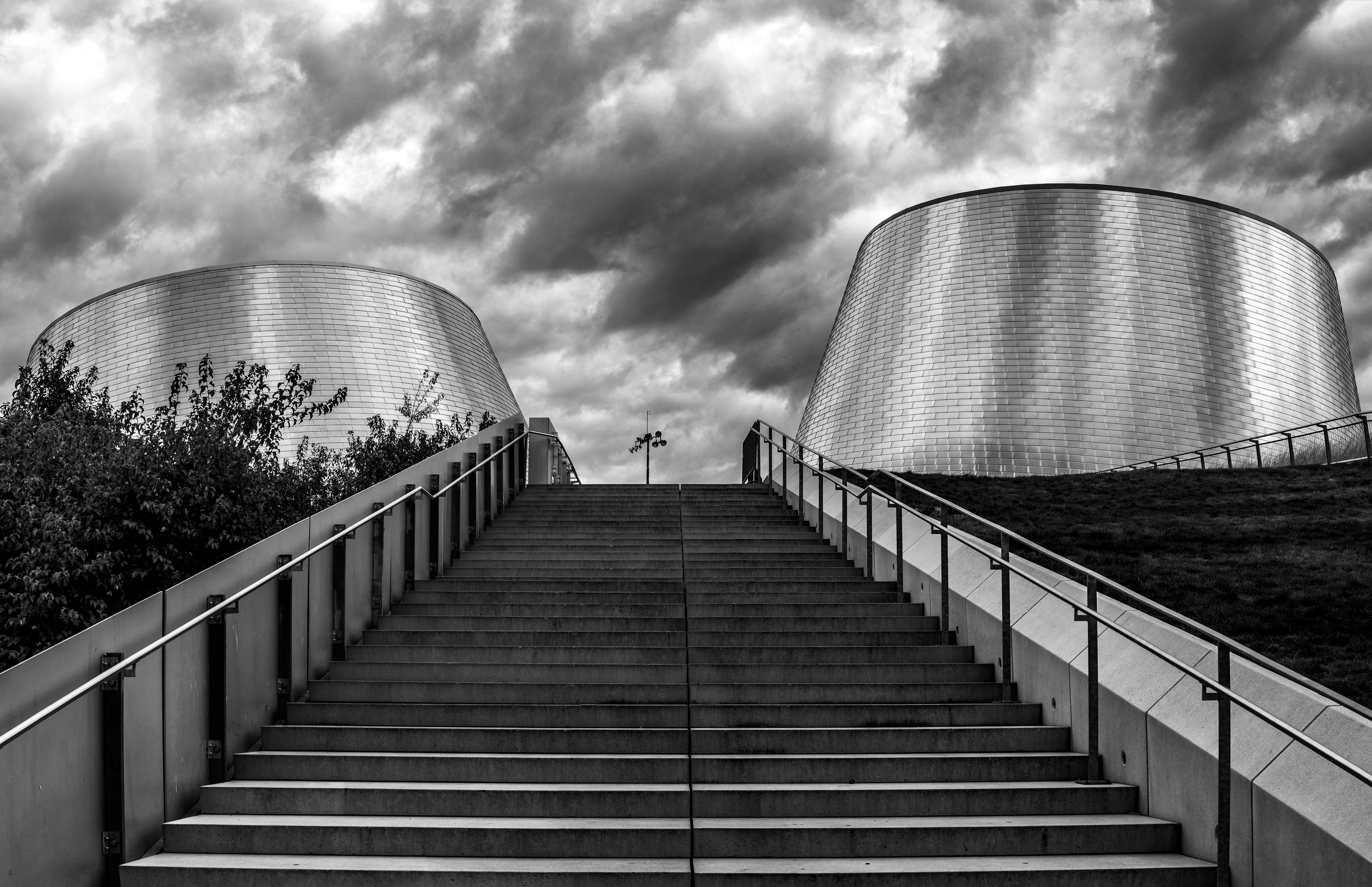 Black and White Cement Stair Photography · Free Stock Photo