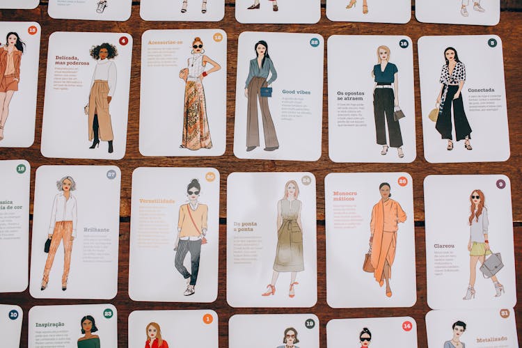 Cards With Fashion Illustrations