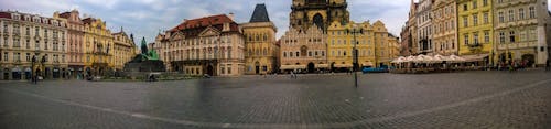 Free stock photo of buildings, city square, colors