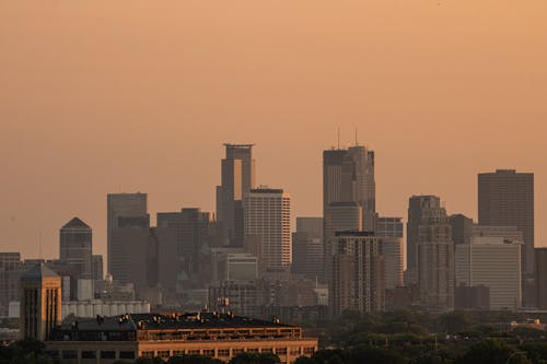 City Buildings During Golden Hour 