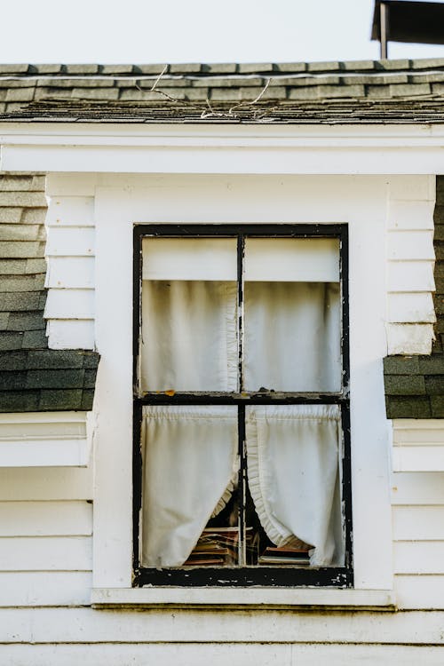 Ugly Wooden Framed Glass Window 