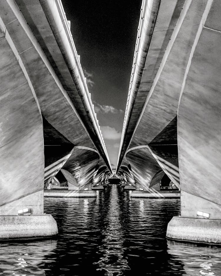 Grayscale Photo Of Esplanade Bridge