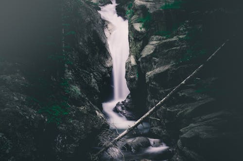 Waterfall among Rocks