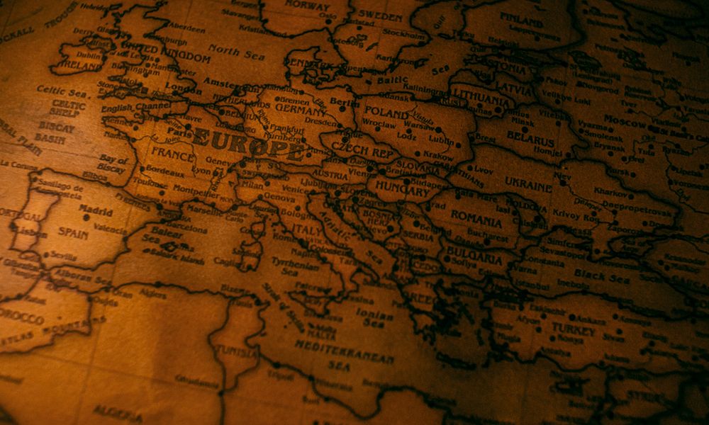 stethoscope resting on czech republic map