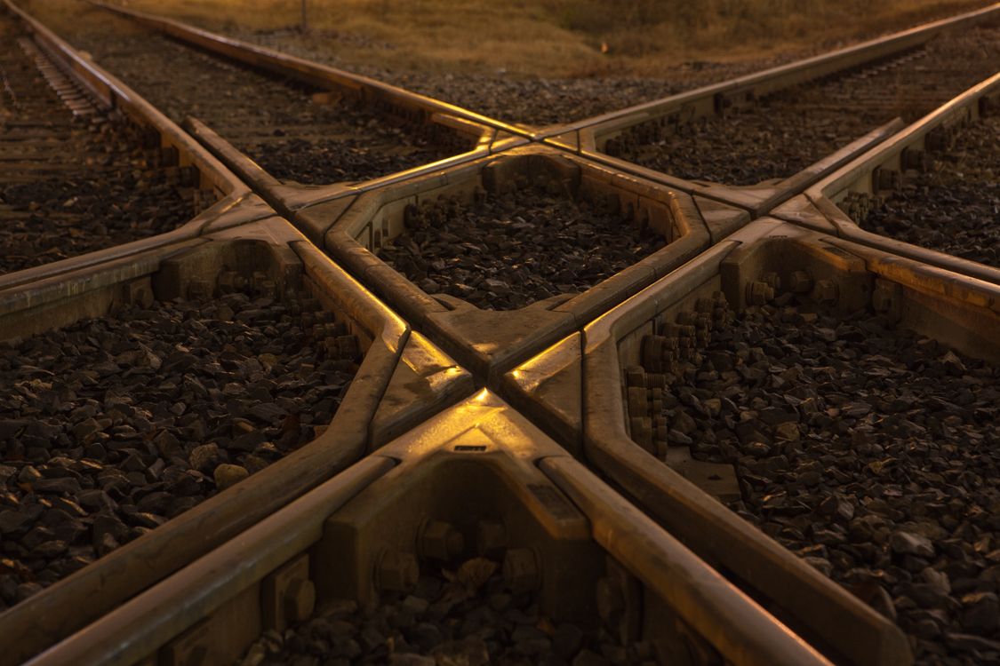 Intersecting Train Rails Intersecting Train Tracks · Free Stock Photo