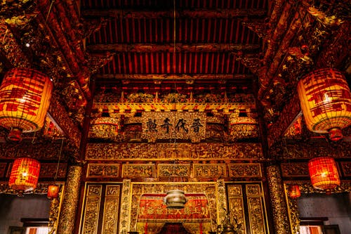 Interior of Khoo Kongsi, George Town, Malaysia 