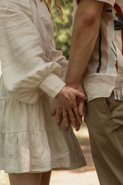 Free A close-up of a couple's hands gently holding each other, symbolizing love and connection. Stock Photo