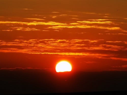 傍晚的太陽, 太陽, 美麗的夕陽 的 免費圖庫相片