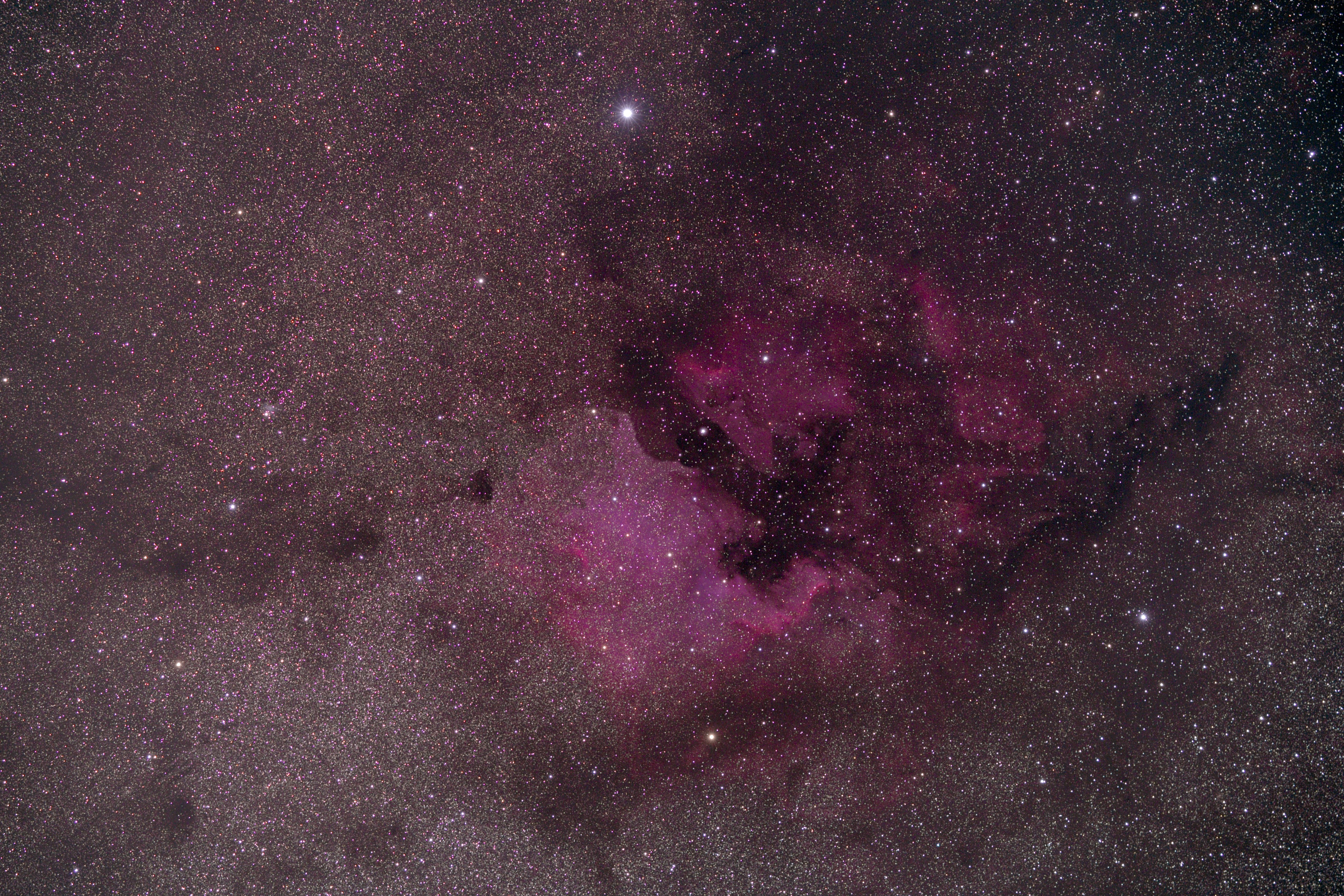 A breathtaking view of the North America Nebula, capturing vibrant stars and cosmic beauty.