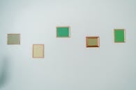 Green Paintings in Art Gallery