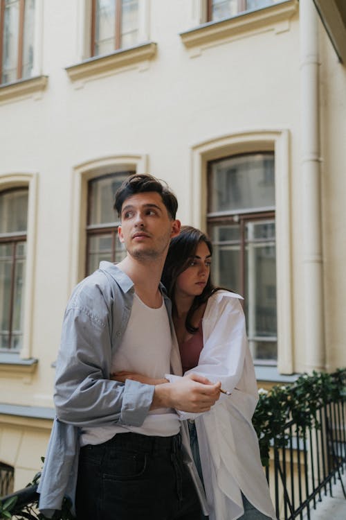 Woman Leaning on a Man at the Balcony