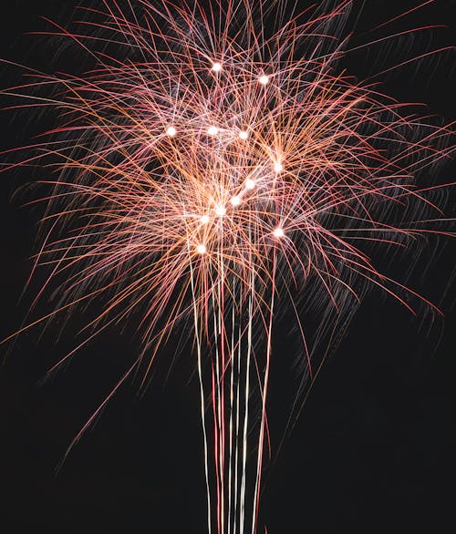Free Fireworks in the Night Sky Stock Photo