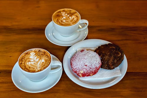 Free Donuts and Coffee Stock Photo