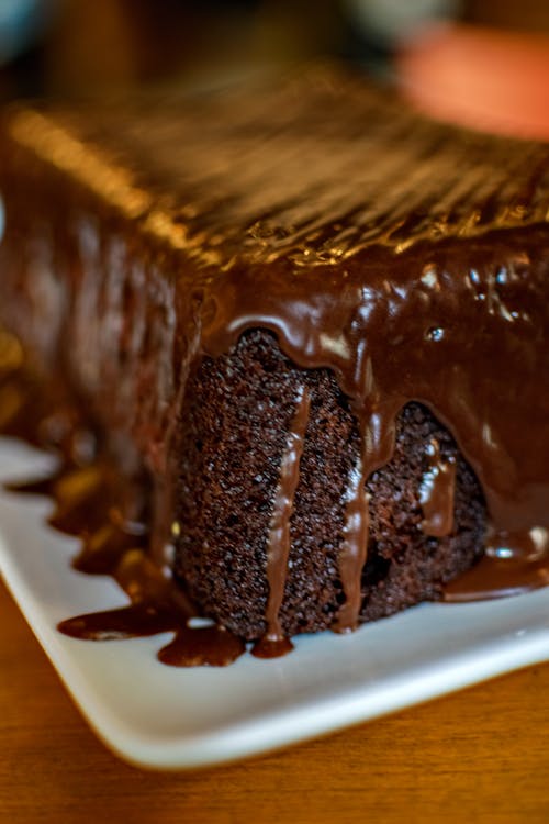 Close-Up Shot of a Chocolate Cake
