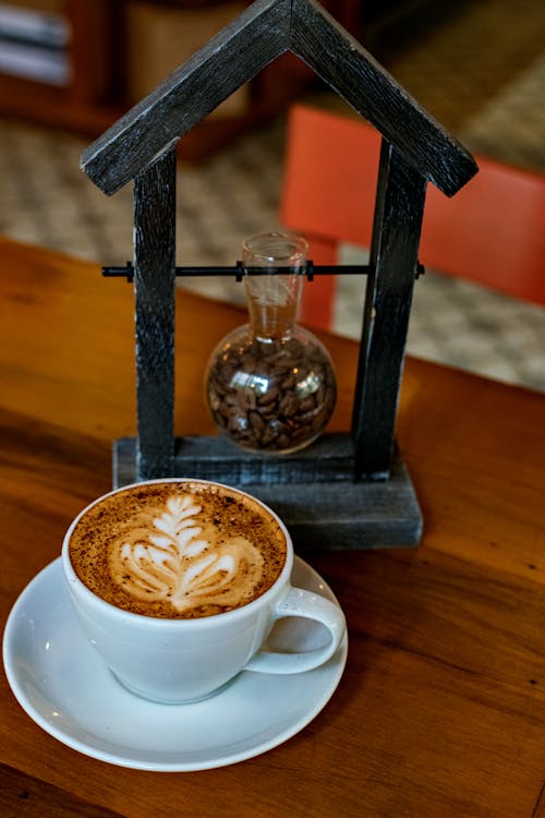 Základová fotografie zdarma na téma caffè latte, caffè latte art, detail