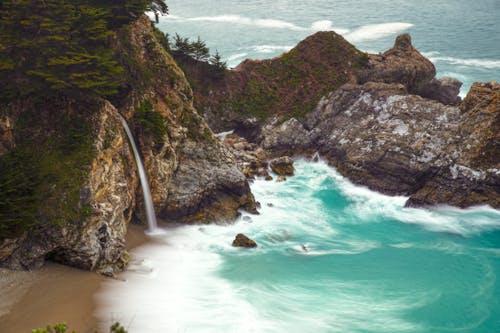 Drone Shot of McWay Falls in California